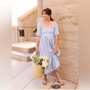 Smash + Tess x Jillian Harris The Sunrise Midi Dress in Sky Blue